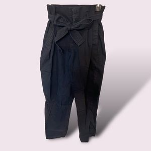 Women’s paper bag waist tapered pants